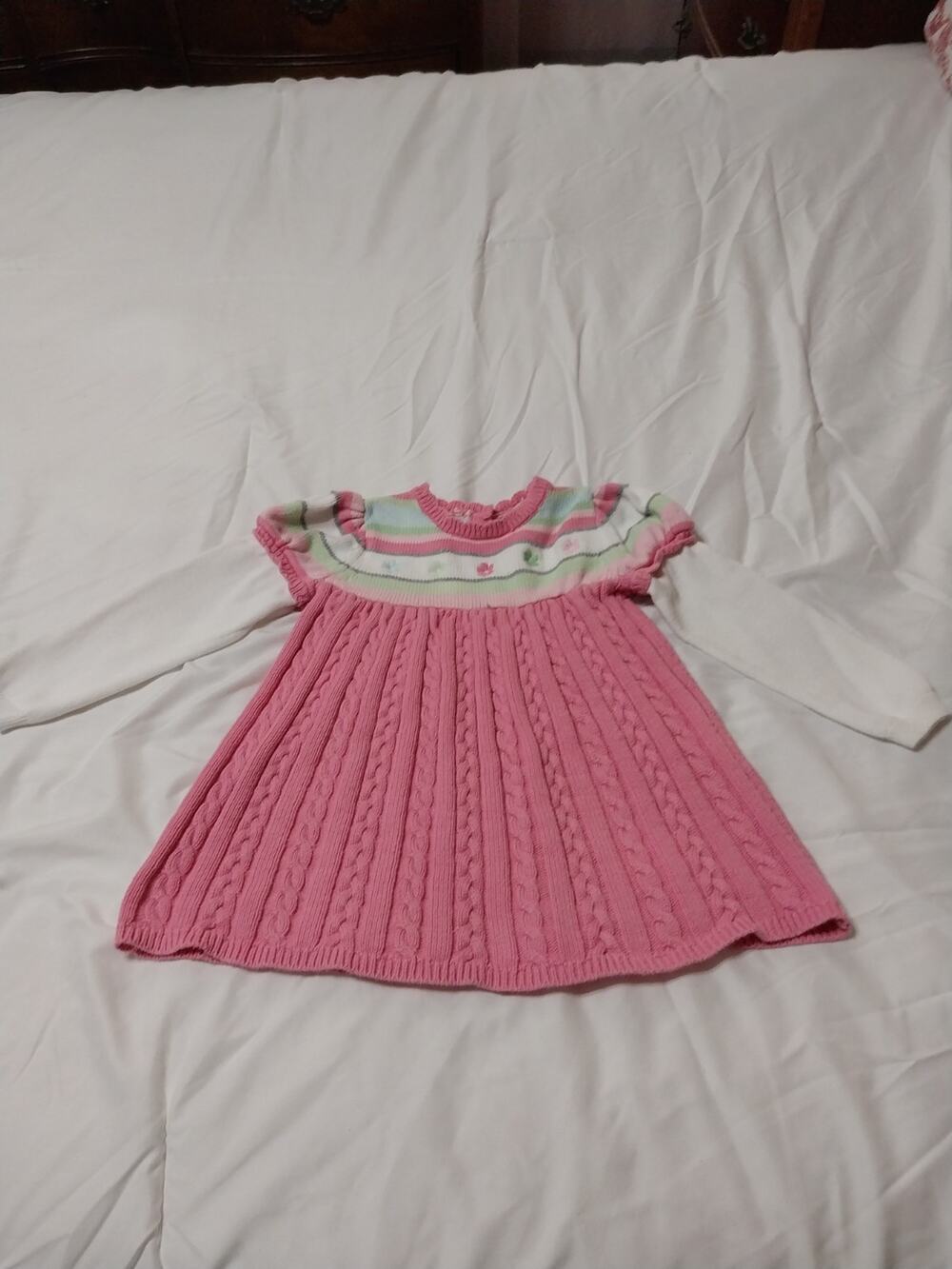 Gymboree Winter Floral Sweater Dress With Long Sleeves 4T